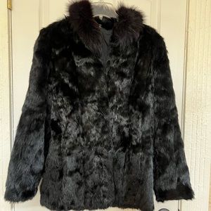 Vintage Rabbit Fur Black Short Women’s Coat